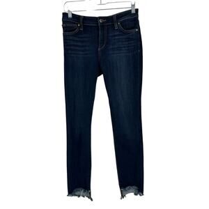 Joe's Jeans Dark Wash Raw Hem Stretch Skinny Jeans Sz 28